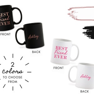 Gepersonaliseerde beste vriend ooit koffiemok - aangepaste koffiekopje BFF - koffieliefhebbende bestie cadeau - cadeau voor beste vriend - cadeau BFF theeliefhebber