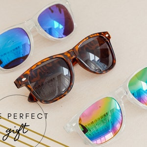 Custom Name Sunglasses - 3 Colors to Choose From - Rainbow Lens Sunglasses - Birthday Party Sunglasses - Her Birthday Favor - 21st Birthday