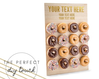 Custom Text Donut Wall - Dessert Bar - Birthday Party - Custom Doughnut Wall - Unique Wedding Reception - Engagement Party - Anniversary