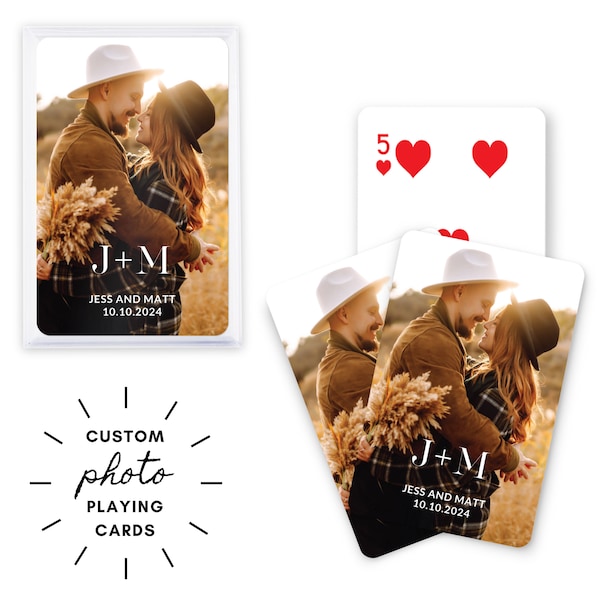 Custom Photo Playing Cards - Personalized Playing Cards - Custom Printed Deck of Cards - Wedding Playing Cards - Custom Photo Gift