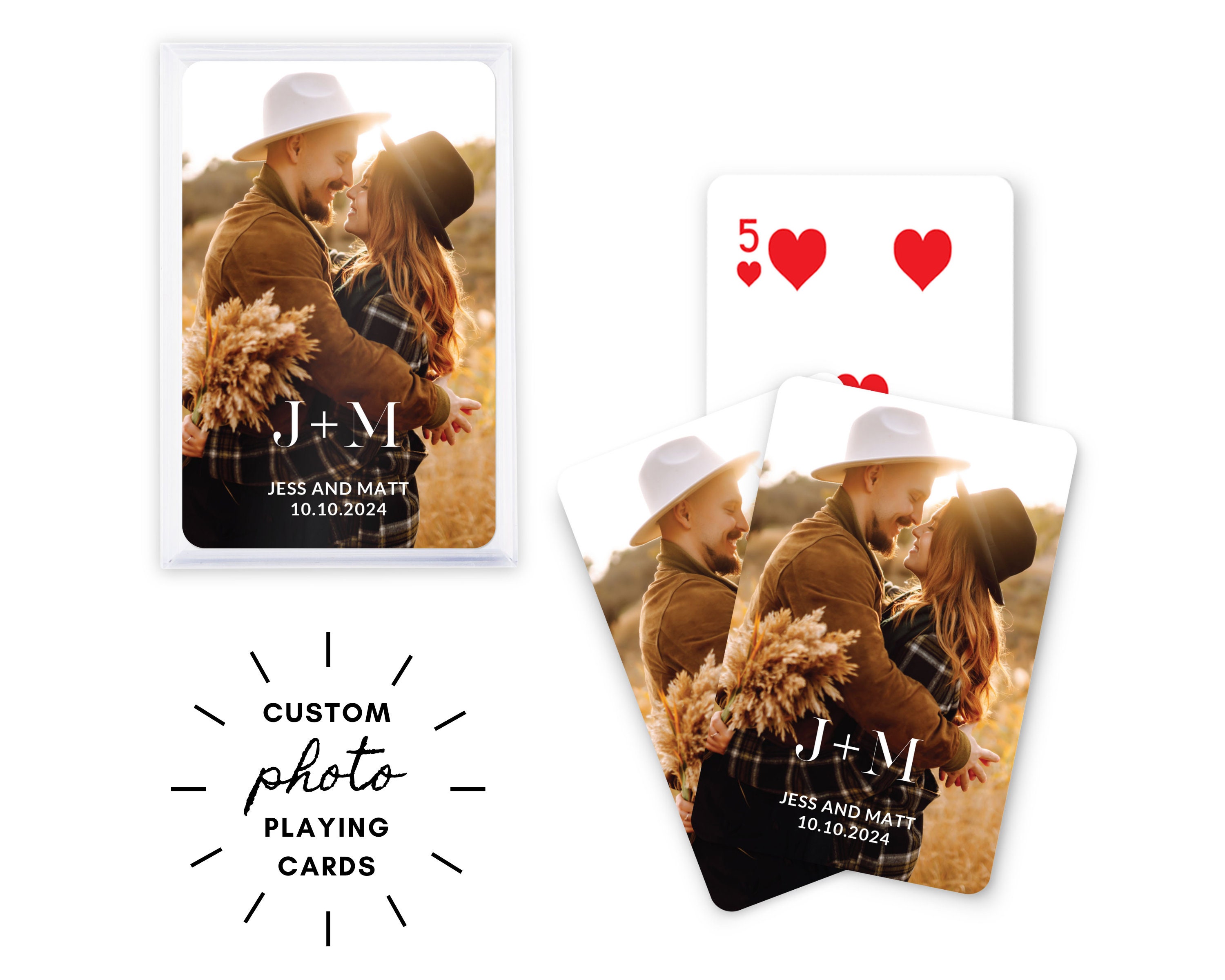 Custom Photo Playing Cards - Personalized Playing Cards - Custom Printed Deck of Cards - Wedding Playing Cards - Custom Photo Gift
