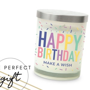 Bougie en pot personnalisée - Bougie de joyeux anniversaire personnalisée - Pour la fille qui fête son anniversaire - Cadeau d&#39;anniversaire - Cadeau petite amie - Cadeau petite-fille