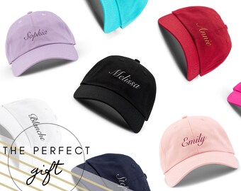 Custom Script Name Dad Hat - Embroidered Dad Hat - Personalized Ball Cap - Bridesmaid Gift - Bachelorette Favor - Bachelorette Party Hats