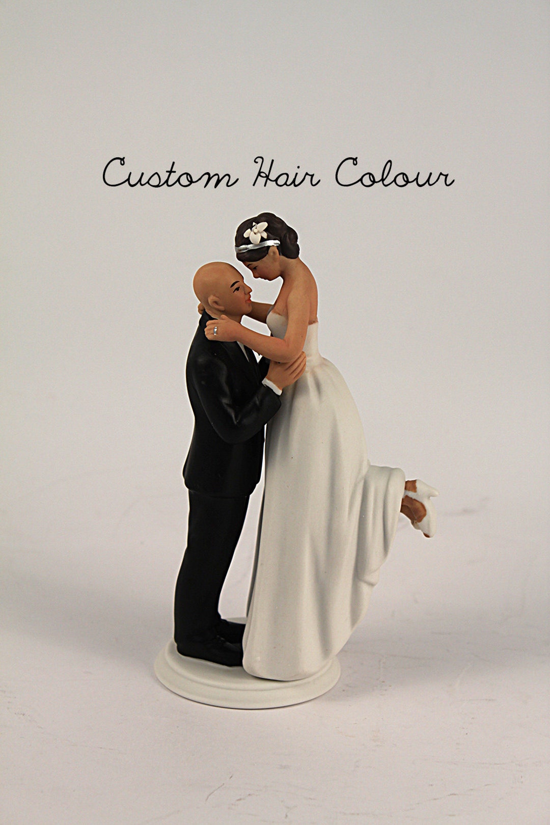 True Romance Bride and Groom Wedding Cake Toppers - Medium Skin Tone ...