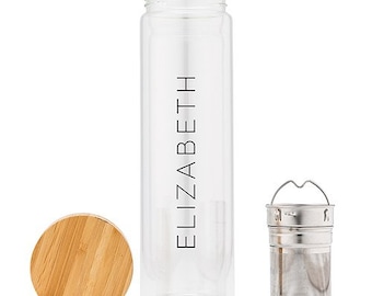 Personalized Tea Infuser - Glass Tea Infuser - Bridesmaid Proposal - Custom Wedding Gift - Bridesmaid Gift - Bridal Shower Gift - Bride Gift