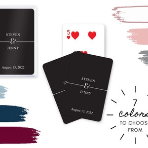 Personalisierte Spielkarten - Minimalistische Spielkarten - Hochzeitsspielkarten - Hochzeitsbevorzugung - Personalisiertes Hochzeitsbevorzugung - Kundenspezifische Karten