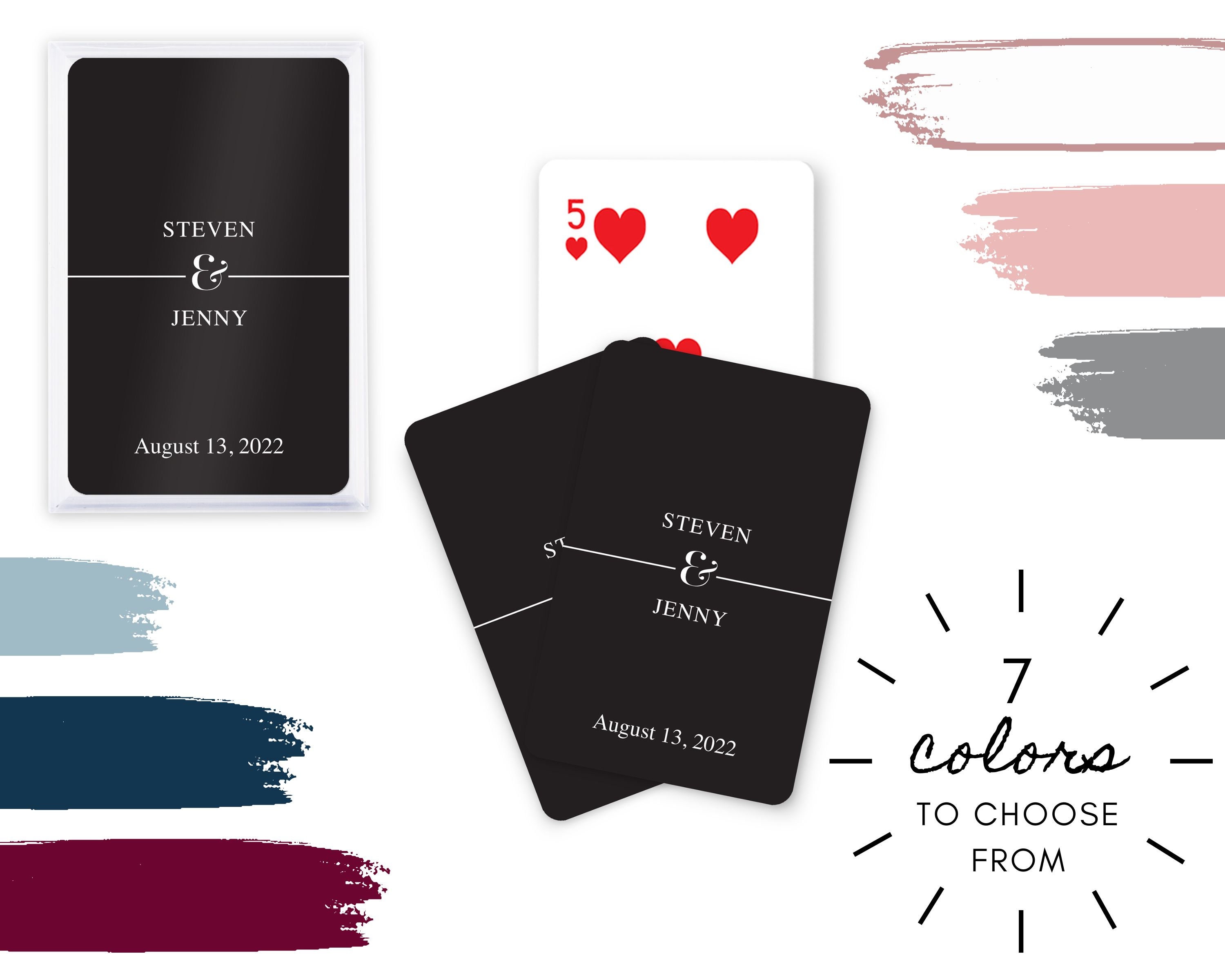 Personalized Playing Cards - Minimalist Playing Cards - Wedding Playing Cards - Wedding Favor - Personalized Wedding Favor - Custom Cards