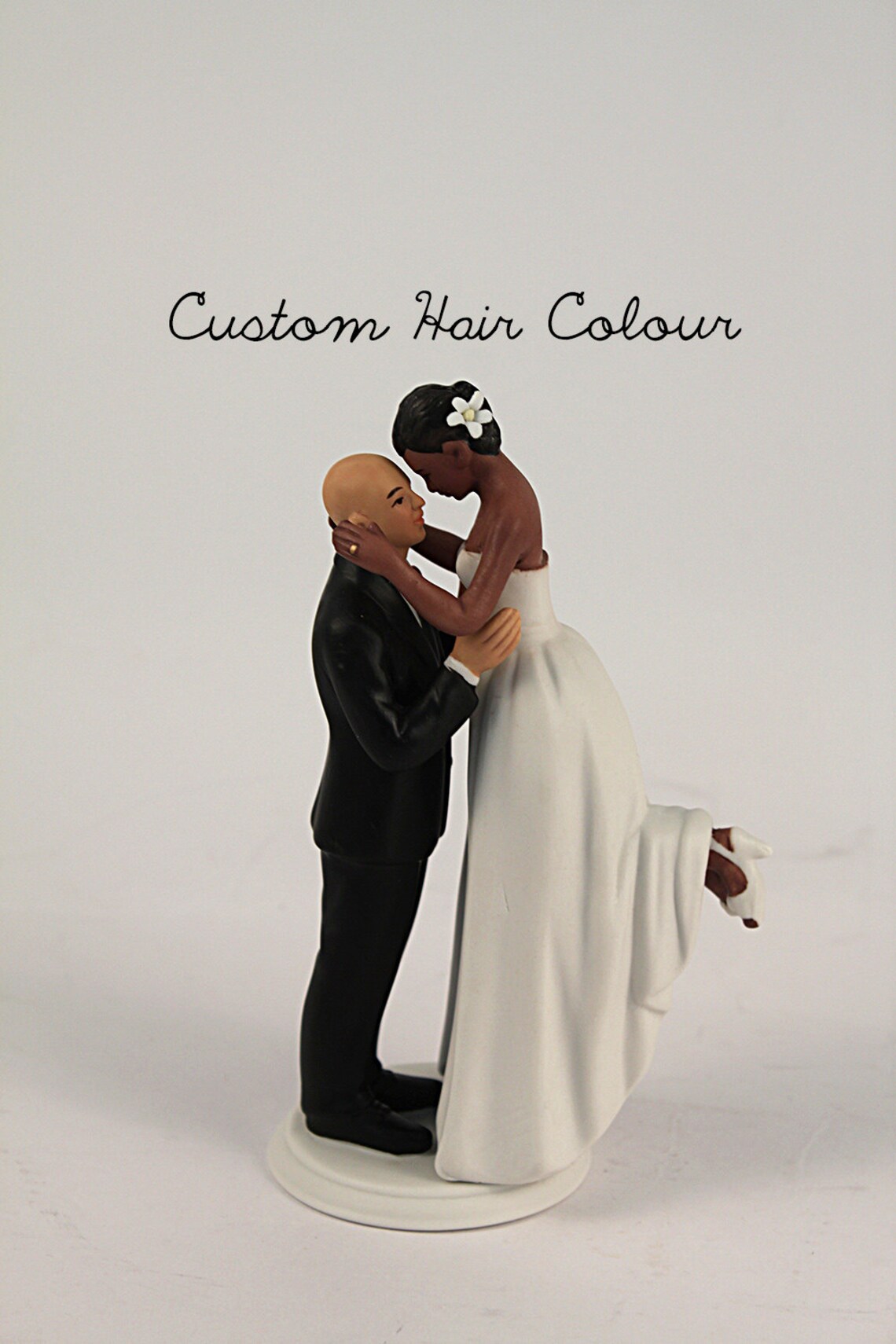 True Romance Interlocking Bride and Groom Wedding Cake Toppers - Medium ...