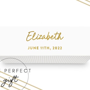 Personalized Gold Wine Gift Box - Custom Name Wine Gift Box - Personalized Bridesmaid Wine Gift Box - Bridesmaid Proposal Wine Gift Box