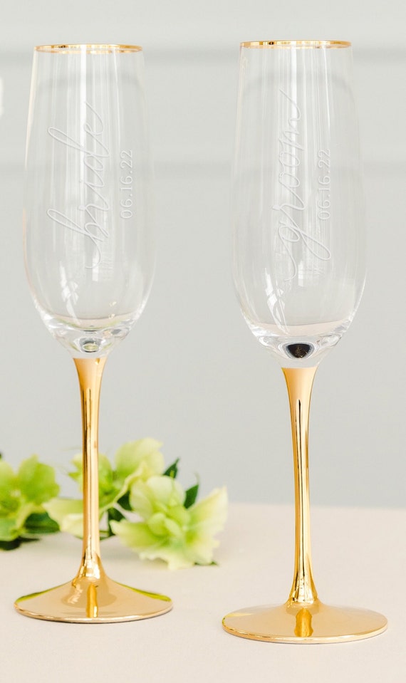 Champagnerflöten Für Hochzeit – 2er Set Mit Wolken & Sternen Gravur | Elegantes Toastglas Für Brautpaar, Jubiläum & Romantische Anlässe
