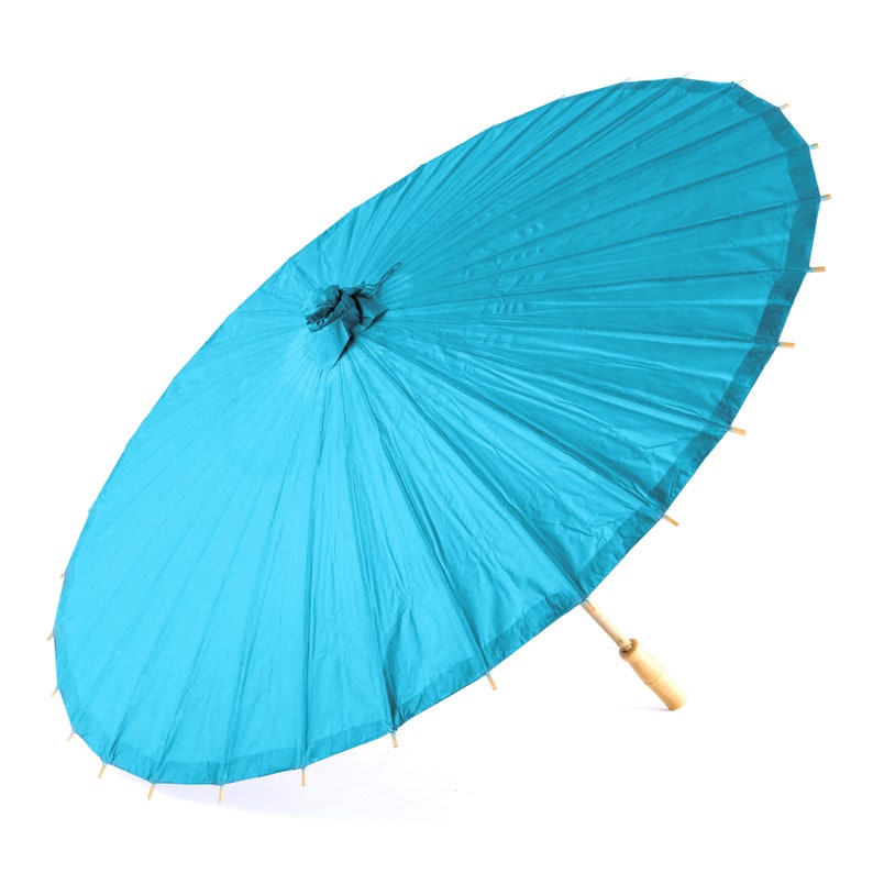 32 Paper Parasols for Wedding Pictures Outdoor Wedding Ceremony Beach Wedding Paper Umbrella Sun Umbrella 12 Colors to Pick From image 3