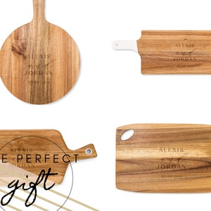 Personalized Cutting Board - Custom Charcuterie Board - Bread Board - Wooden Cutting Board - Hostess Gift - First Home Gift - Kitchen Gift
