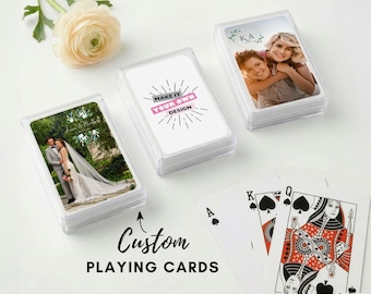 Custom Playing Cards - Personalized Playing Cards With Your Design  - Custom Photo Gift - Wedding Playing Cards - Personalized Party Favors