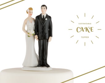 Personalized Wedding Cake Topper - Funny Bride and Groom - Weddings - Love Pinch Cake Topper - Modern - Fun Cake Topper