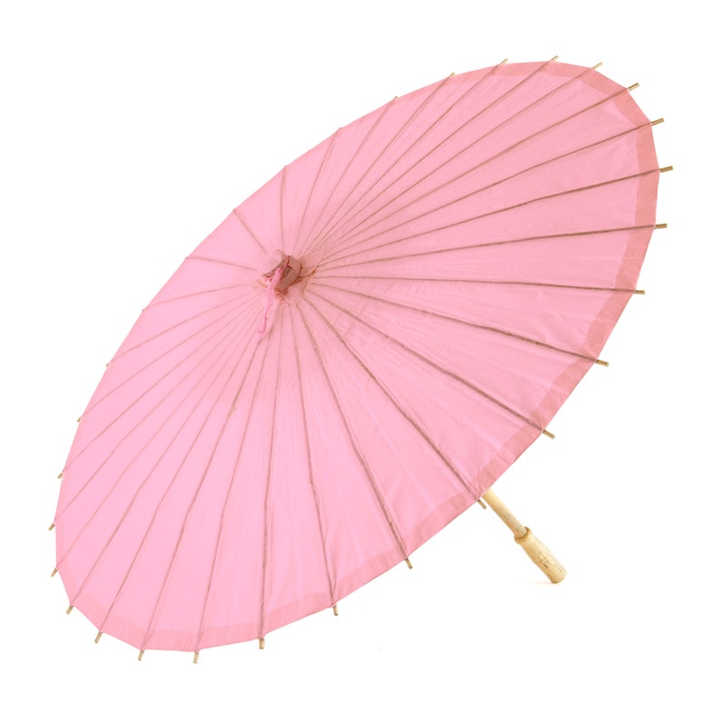 32 Paper Parasols for Wedding Pictures Outdoor Wedding Ceremony Beach Wedding Paper Umbrella Sun Umbrella 12 Colors to Pick From image 2