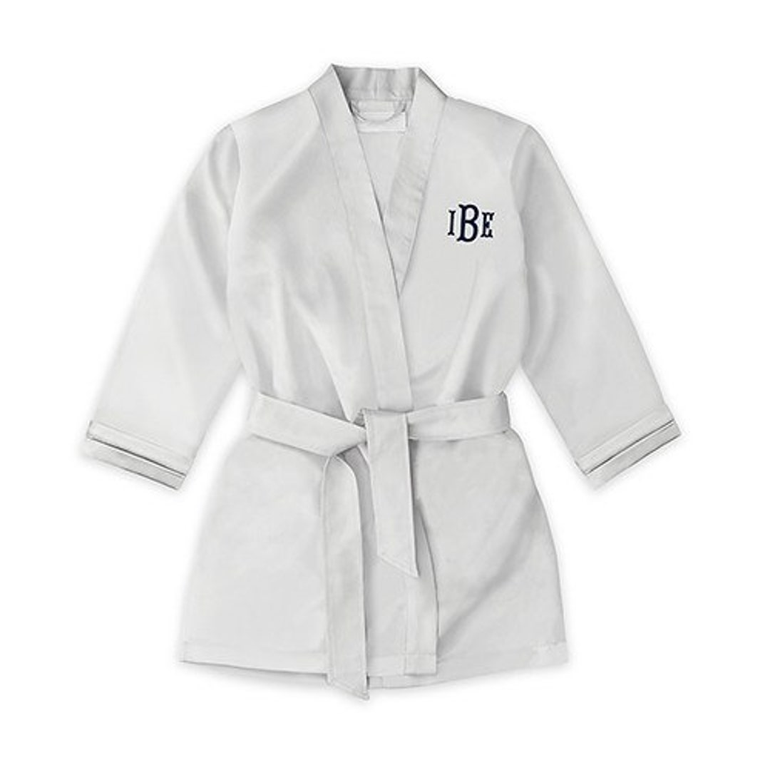 Grey Kids Robe Personalized Children's Light Grey Kimono Robe - Flower Girl Robe - Pj ...