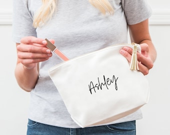 Personalized Cosmetics Bag - Custom Makeup Bag - Gifts for Her - Gift for Mom - Travel Toiletry Bag - Birthday Gift - Valentine Gift