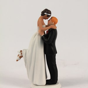 True Romance Interlocking Bride and Groom Wedding Cake Toppers - Light ...
