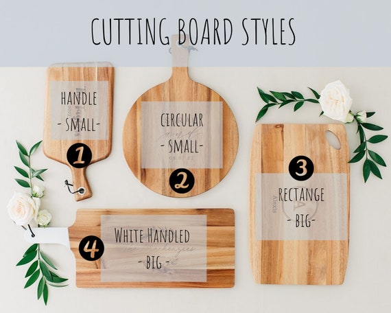 Cutting Board With Handle - Modern Couple