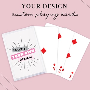 Custom Logo Playing Cards - Personalized Playing Cards With Your Design  - Custom Printed Card Deck - Wedding Playing Cards - Unique Gift