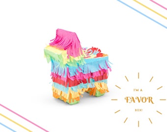 Fun Mini Piñata Style Favor Box - Donkey - Colorful Favor Box - Birthday Party Favor Box- Fiesta Favor Box - Unique Birthday Favor Box