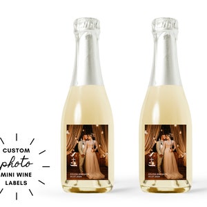 Personalisiertes Foto Weinetikett - Individuell gedrucktes Weinetikett mit Foto - Hochzeitsweinetikett - Brautjungfer Geschenk - Brautjungfer Vorschlag