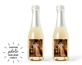 Personalized Photo Wine Label - Custom Photo Printed Wine Label - Wedding Wine Label Sticker - Bridesmaid Gift - Bridesmaid Proposal
