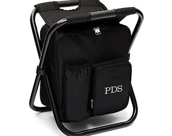Personalized Backpack Cooler Chair - Cooler Chair - Custom Cooler - Bachelor Party - Camping - Birthday Present - Tailgate - Monogram