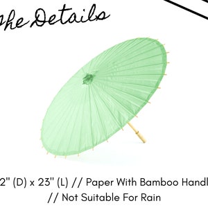 32 Paper Parasols for Wedding Pictures Outdoor Wedding Ceremony Beach Wedding Paper Umbrella Sun Umbrella 12 Colors to Pick From zdjęcie 9