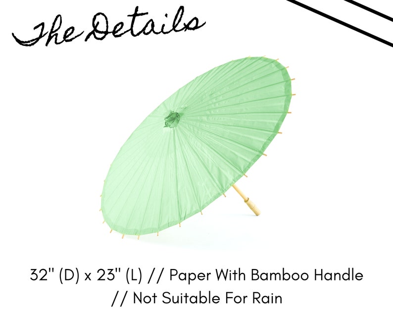 32 Paper Parasols for Wedding Pictures Outdoor Wedding Ceremony Beach Wedding Paper Umbrella Sun Umbrella 12 Colors to Pick From zdjęcie 9