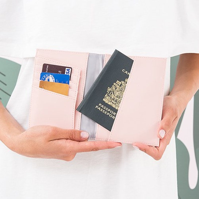 Monogram Passport Holder Faux Leather Gold Foil Monogram | Etsy