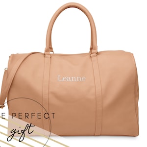 Sac de sport personnalisé - Sacs de week-end avec nom - Sac de sport brodé - Sac de voyage de sport pour femme - Cadeau de Noël - Cadeau de fête des Mères