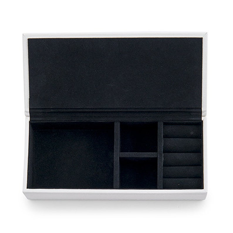 Embossed White Jewelry Box Vegan Gift White Vegan Leather Jewelry Box Hello Gorgeous Vegan Leather Jewellery Box Unique Gift