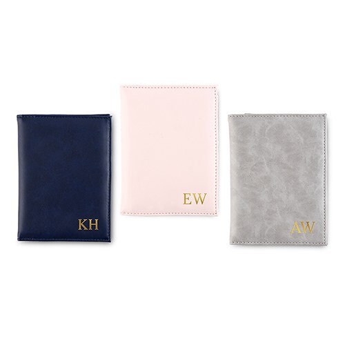 Monogram Passport Holder Faux Leather Gold Foil Monogram Etsy