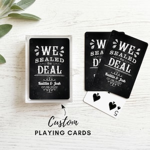 Personalized Playing Cards - Chalkboard Cards - Las Vegas - Theme Wedding - Custom Playing Cards - Personalized Gift - Custom Wedding Favor image 1