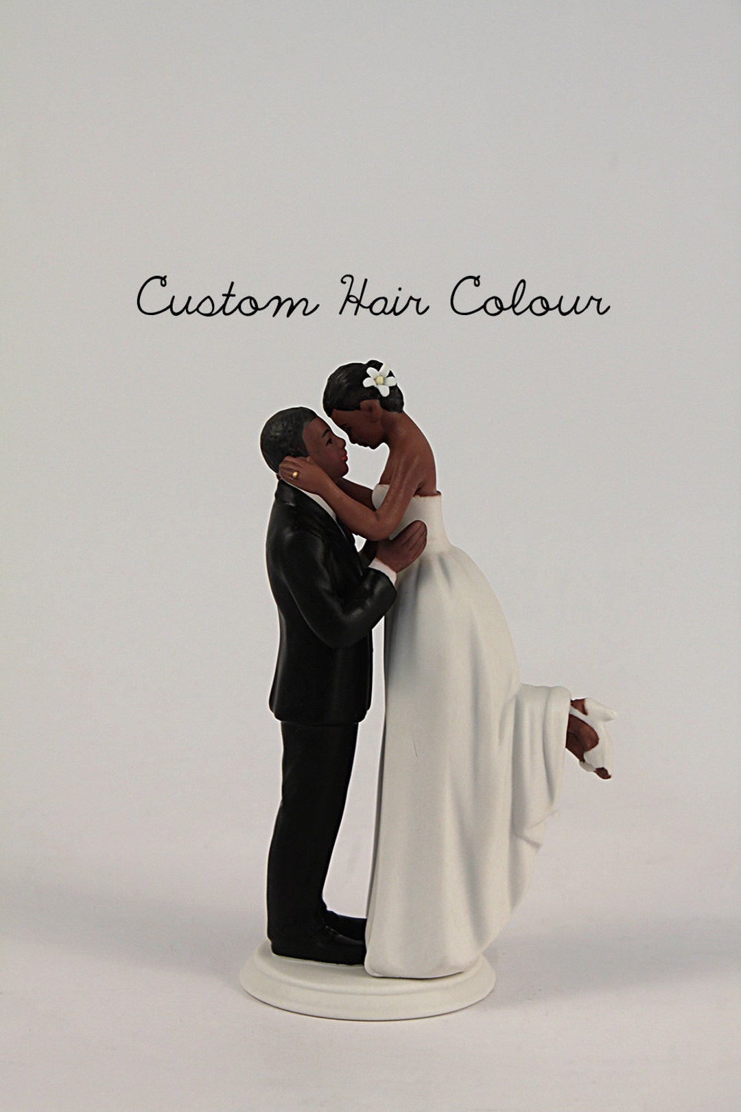 Personalized True Romance Bride and Groom Wedding Cake Toppers - Dark ...