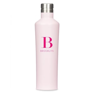Personalized Water Bottle - Custom Name and Initial - Insulated Water Bottle - Bridesmaid Gift - Bridal Party Gift - Destination Wedding