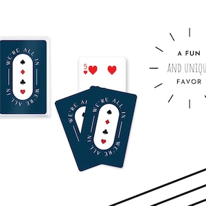 Cadeau de mariage unique - Nous sommes tous dans la carte à jouer - cadeau de cartes à jouer - cadeau de mariage - cartes à jouer thème Vegas - fête de fiançailles