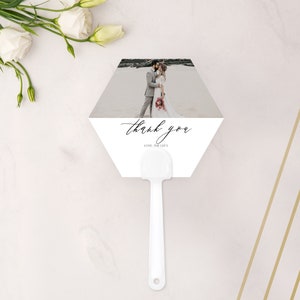 Custom Photo Hand Fan Programs - Hexagon - Flat