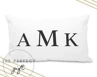 Personalized Décor Pillow Cover with Insert - Monogram Design - Personalized Housewarming Gift - Gifts for the Couple - Custom Wedding Gift