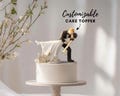 Custom Wedding Cake Topper - Personalized Wedding Cake Topper - Romantic Wedding Cake Topper - Romantic Dip Cake Topper - Bride and Groom product logo