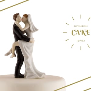 Personalized Wedding Cake Topper - Kissing Couple - Sexy Pose - Weddings - Cake Topper - Modern - Fun Cake Topper - Bride and Groom