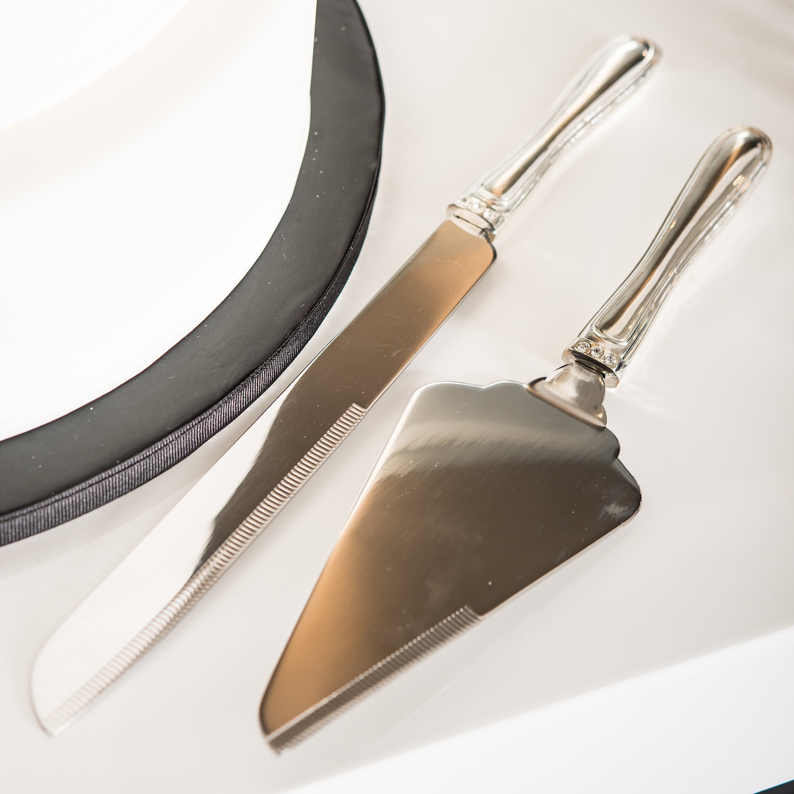 Custom Engraved Wedding Cake Serving Set Silver Plated Cake Etsy