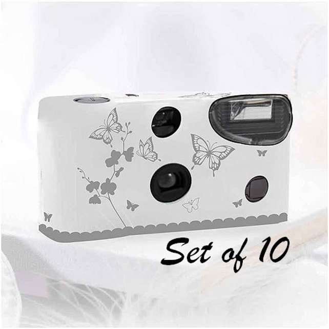 Party Disposable Cameras Favor 10 Butterfly Print Cameras Etsy