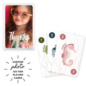 Cartes à jouer Go Fish personnalisées avec photo - Jeu de cartes personnalisé pour enfants - Cadeau d'anniversaire pour enfants - Cadeau unique pour garçons - Cadeau pour filles