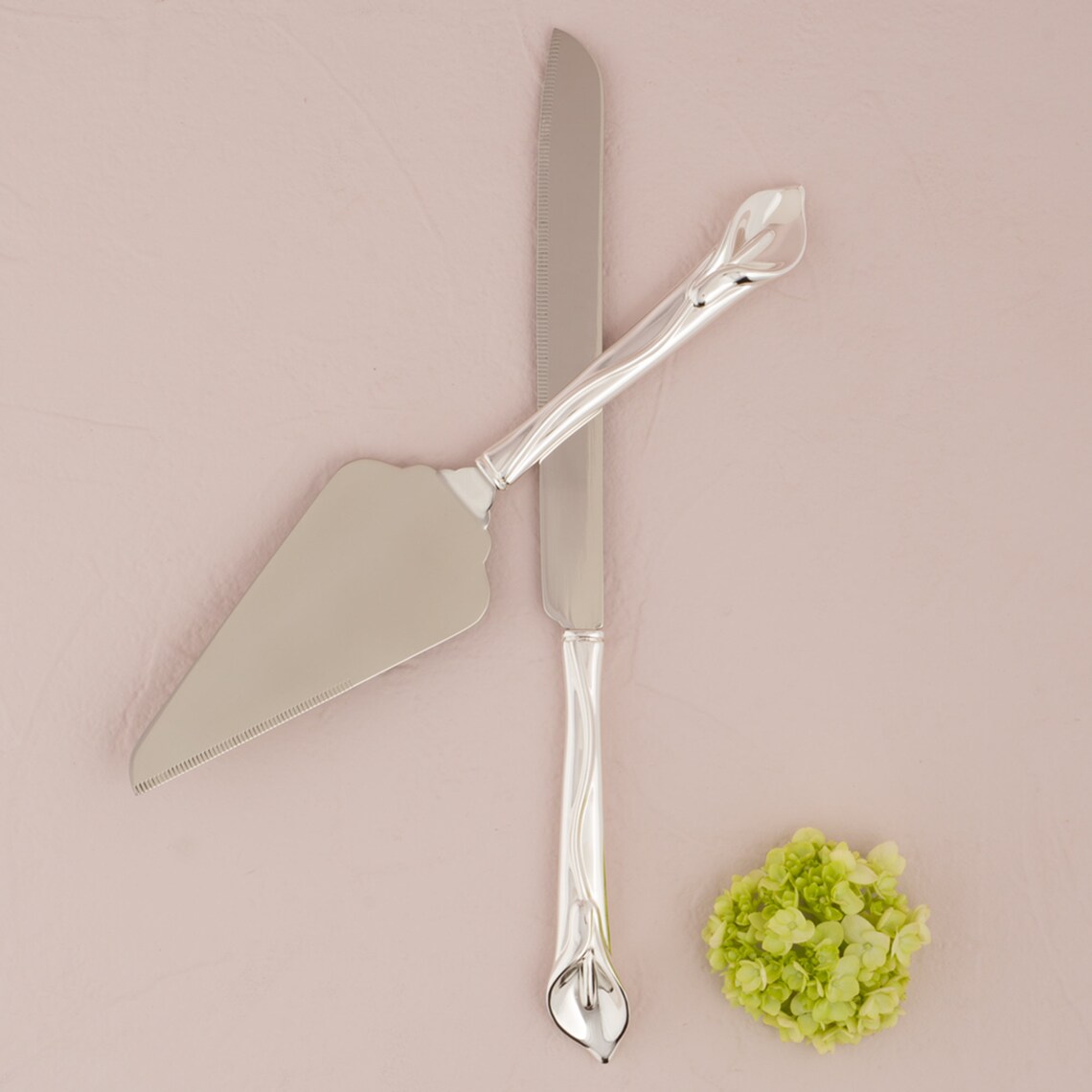 Engraved Wedding Cake Serving Set Personalized Calla Lily Etsy