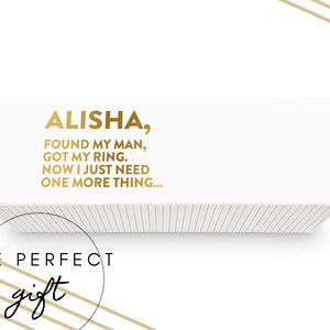 Personalized Gold Wine Gift Box for Your Bridal Party- Personalized Bridesmaid Wine Gift Box - Bridesmaid Proposal Wine Gift Box - MOH Gift