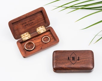 Custom Wooden Wedding Ring Box - Ceremony - Woodland - Personalized Ring Box - Personalized Box - Wedding - Ring Bearer - Outdoor Wedding