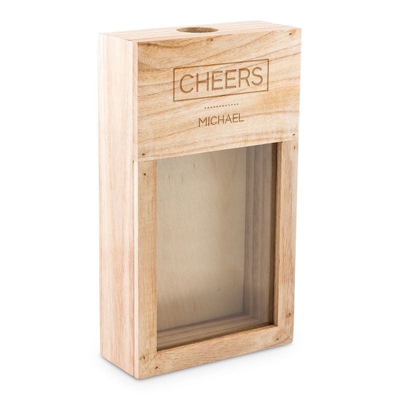Alternative Guest Book For the Couple Wedding Guest Book Bridal Shower Unique Guest Book Cork Display Shadow Box Cheers Design