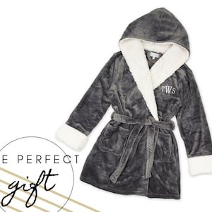 Personalisierte Plüsch Robe - Luxus Bademantel - Winter Bademantel - Geschenke für Sie - Mitarbeiter Geschenk - Geschenk für Mama - Frauen Weihnachtsgeschenk